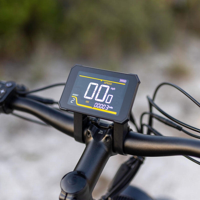 LCD display close-up – Kingbull electric mountain bike