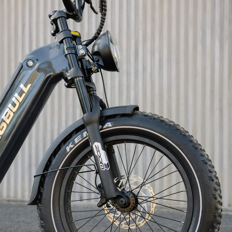 Zoom front suspension fork detail – kingbull Jumper Go electric mountain bike
