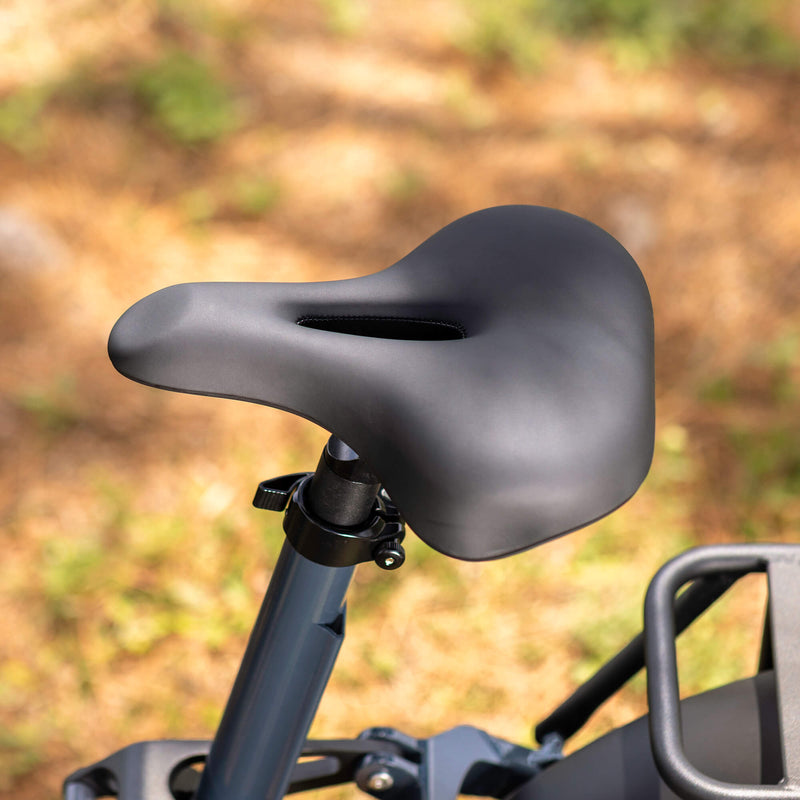 Breathable saddle close-up –Kingbull  Jumper Go electric mountain bike