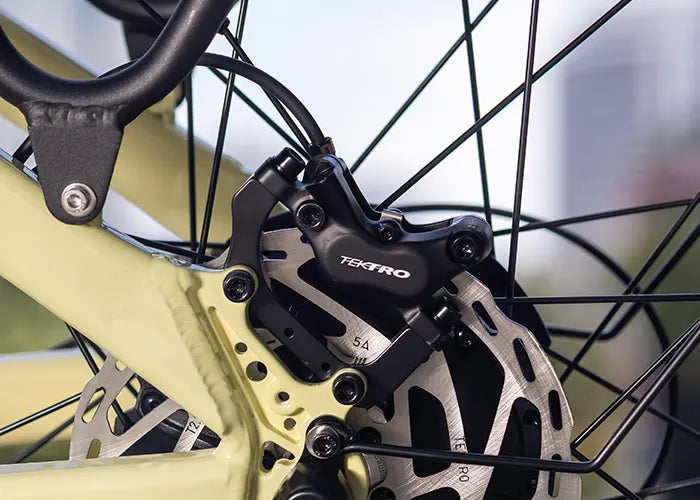 Kingbull Trekker EBike Tektro 4-Piston Hydraulic Brakes Details showing