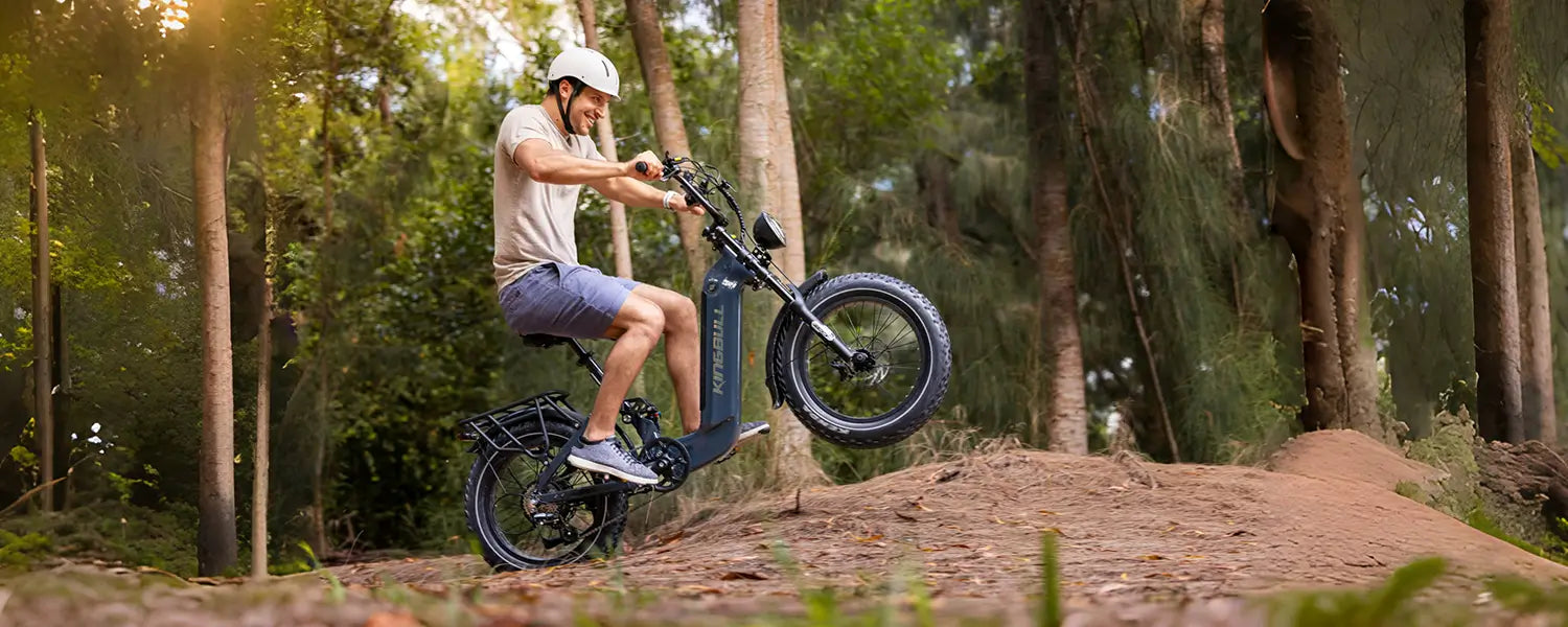 Off-road riding scene – Kingbull Jumper Go full suspension e-bike