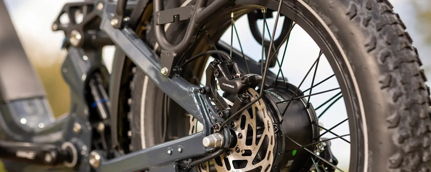 Tektro 4-piston hydraulic brake detail – Kingbull Jumper Go electric mountain bike
