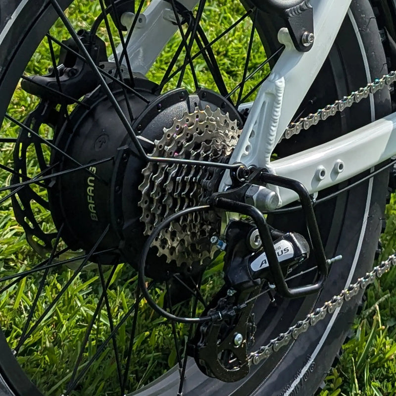 Kingbull Verve Long Range Fat Tire Folding Electric Bike Shimano 8 Speed Details Showing