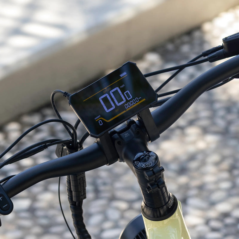 Kingbull Premium Step-Through Electric City Bike Trekker LED Display Detailed showing