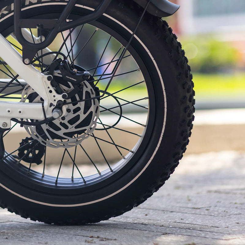 Kingbull Verve Long Range Fat Tire Folding Electric Bike 20"X4.0" Kenda Tires Detailed showing