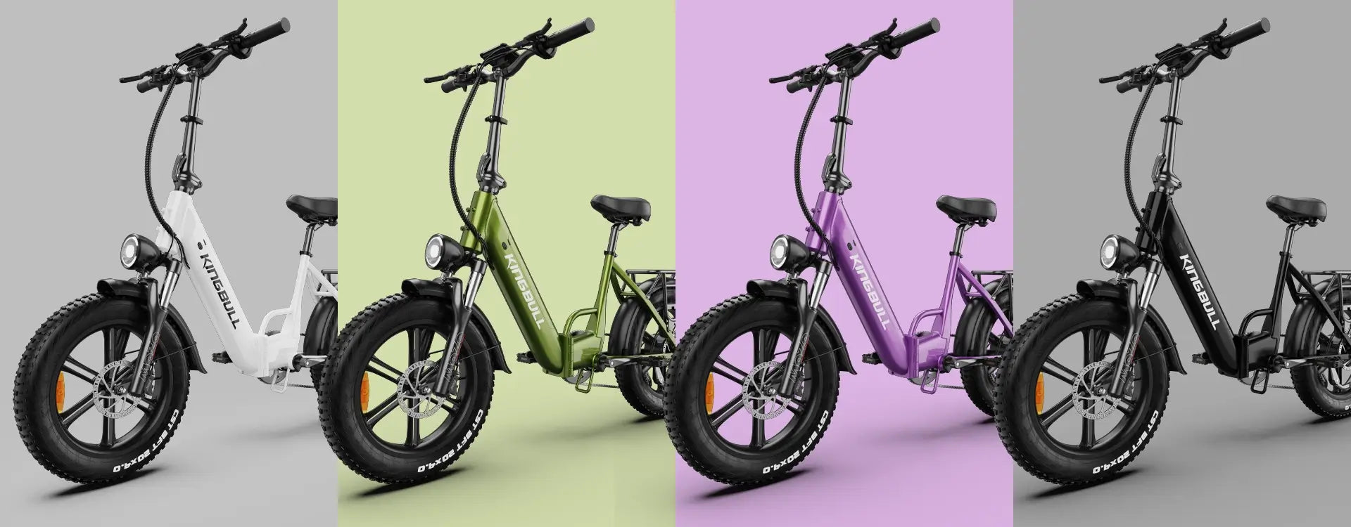 Kingbull Literider 2.0 folding electric fat bikes in multiple colors