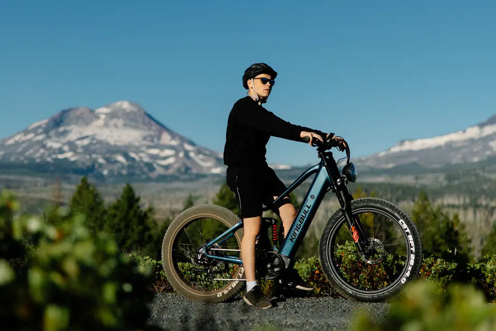 Blue Kingbull Rover 2.0electric mountain bike for outdoor adventures and scenic trail riding
