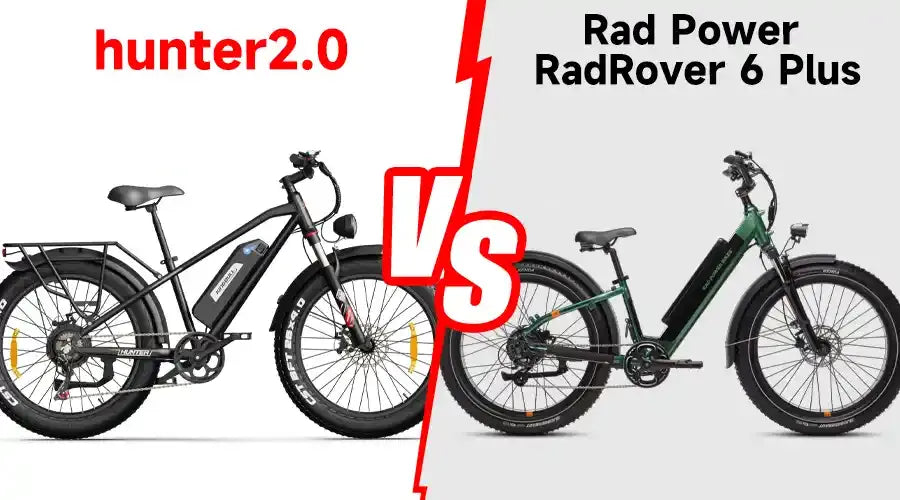 Fat Tire E-Bike Showdown: Hunter 2.0 vs RadRover 6 Plus - Which Rules City & Mountain?