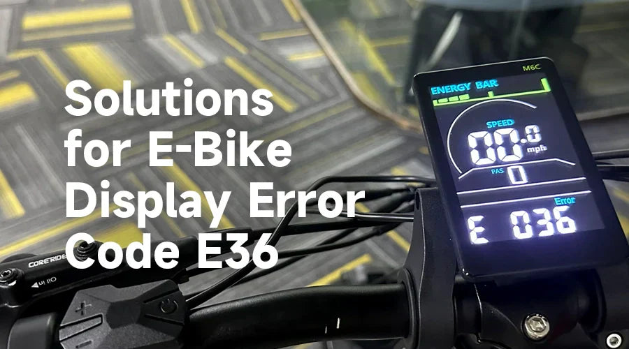 A display with a text on the side of Solutions for E-Bike Display Error Code E36