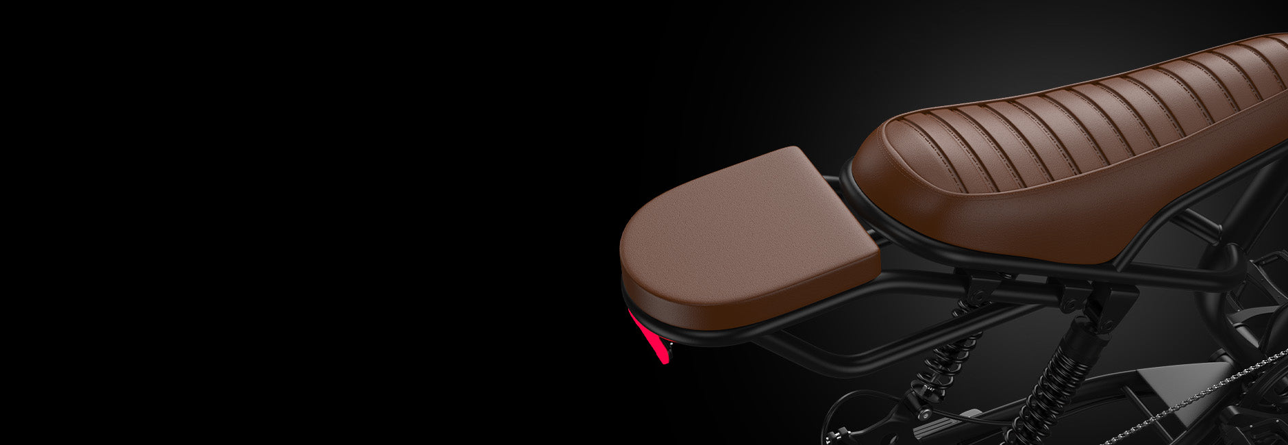 Kingbull Ranger Electric Bike Brown vintage leather seats