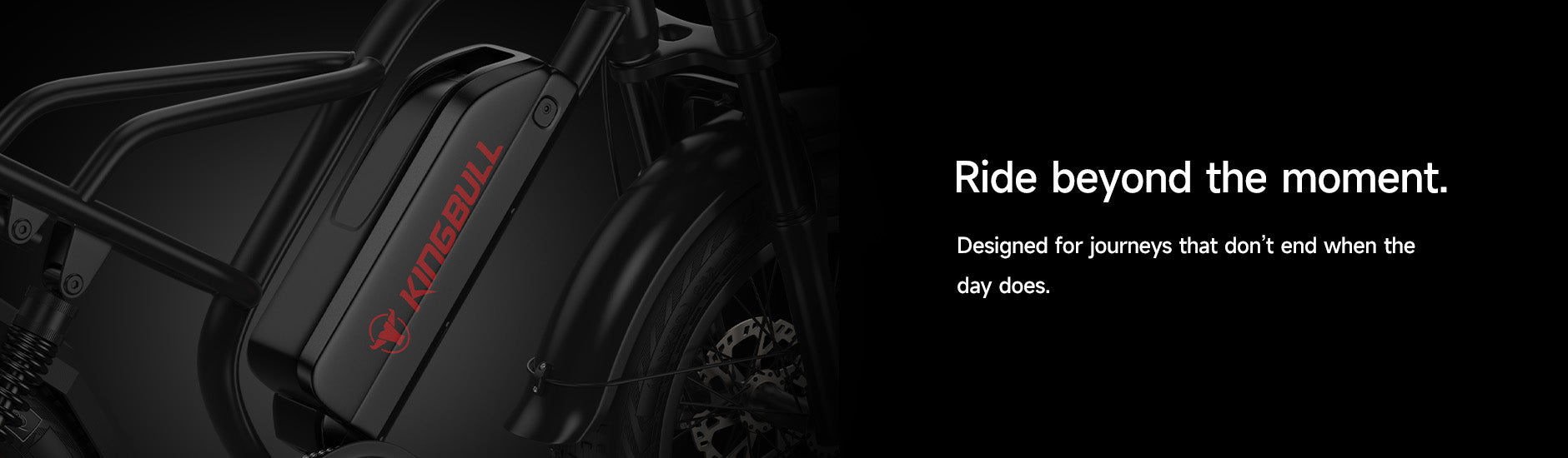 Kingbull Ranger electric bike rear fender with brand logo - designed for endless journeys