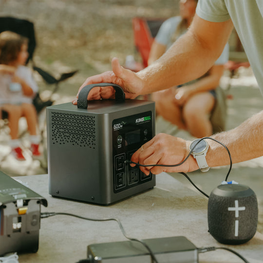Kingbull Nextcore640 powering laptops, phones, and camping gear off-grid