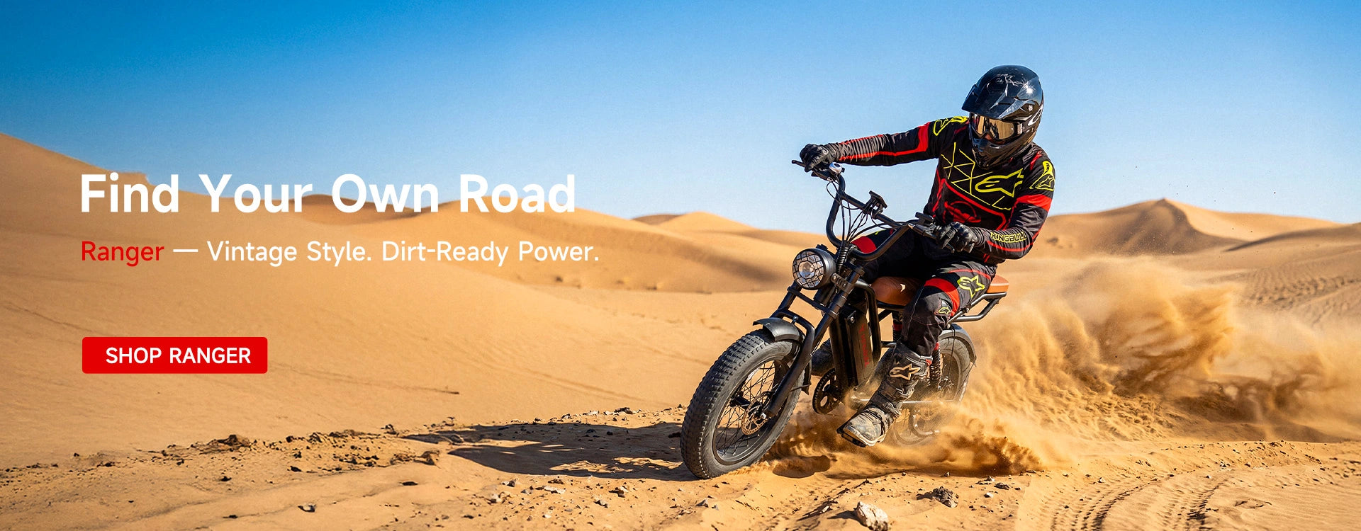 Kingbull Ranger electric dirt bike for off-road desert riding