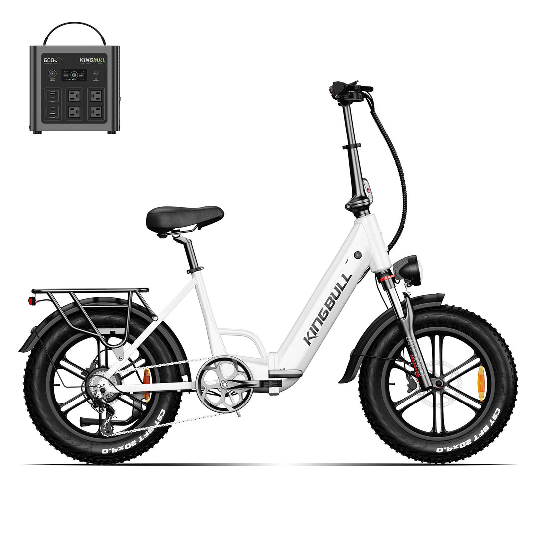 Kingbull Literider 2.0 All Terrain Fat Tire Folding Electric Bike with power station