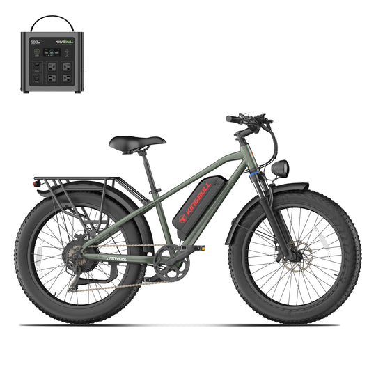 Kingbull Hunter 2.0S Mountain Fat Tire Electric Bike with power station