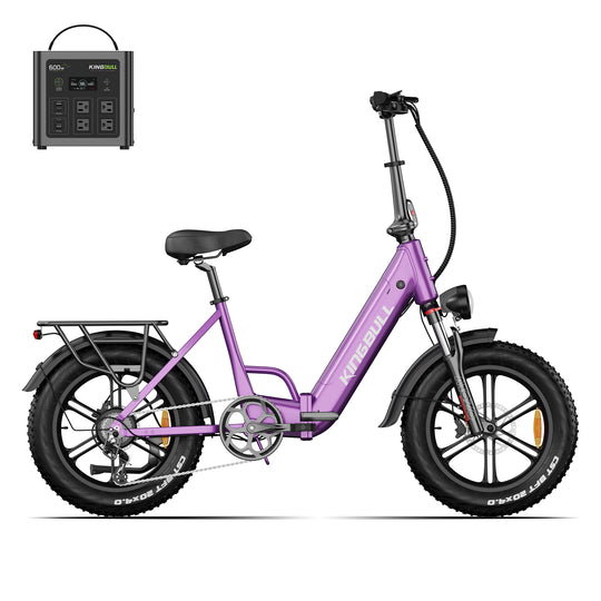 Kingbull Literider 2.0 All Terrain Fat Tire Folding Electric Bike with power station