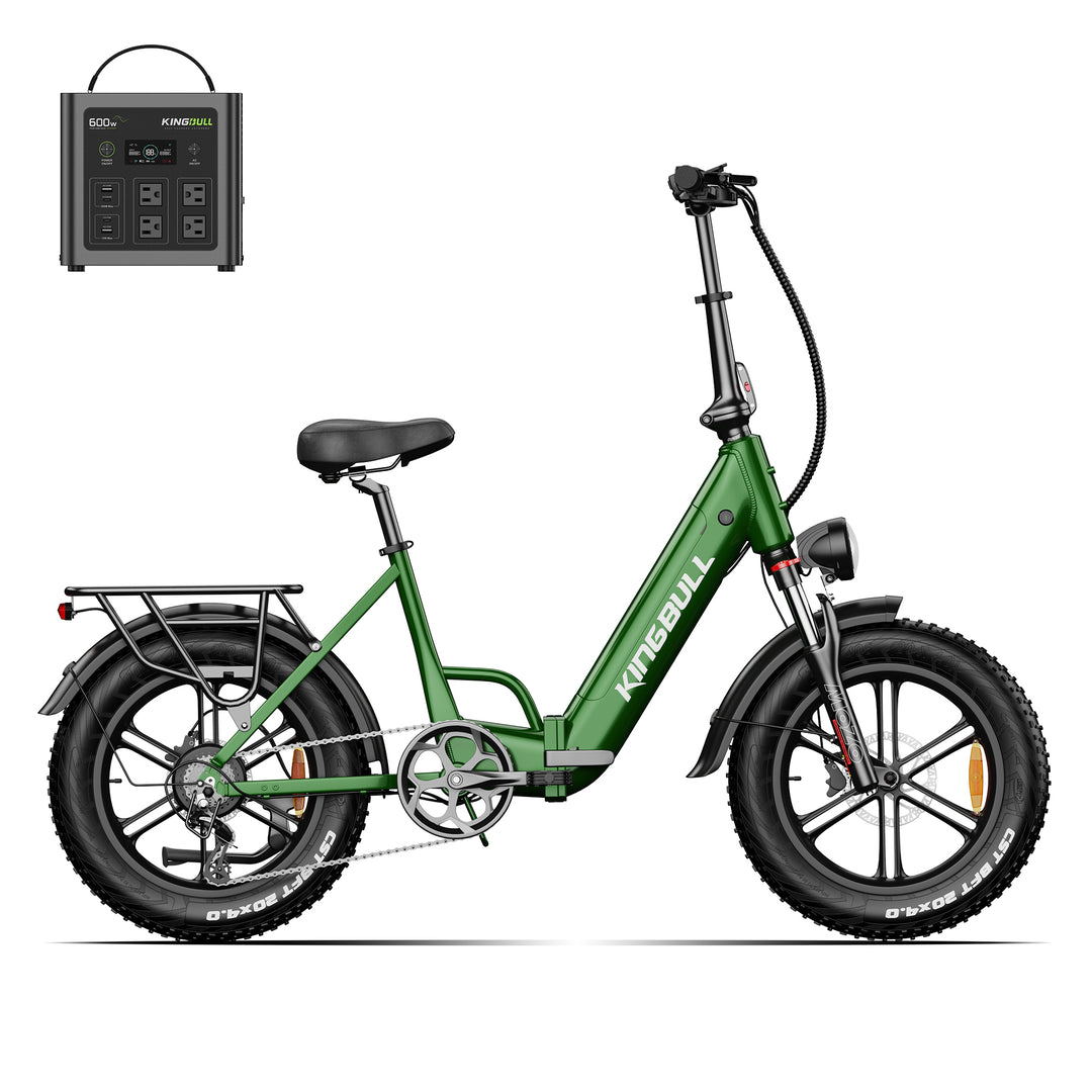 Kingbull Literider 2.0 All Terrain Fat Tire Folding Electric Bike with power station