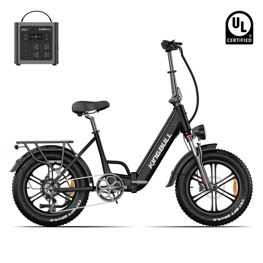 Kingbull Literider 2.0 All Terrain Fat Tire Folding Electric Bike with power station