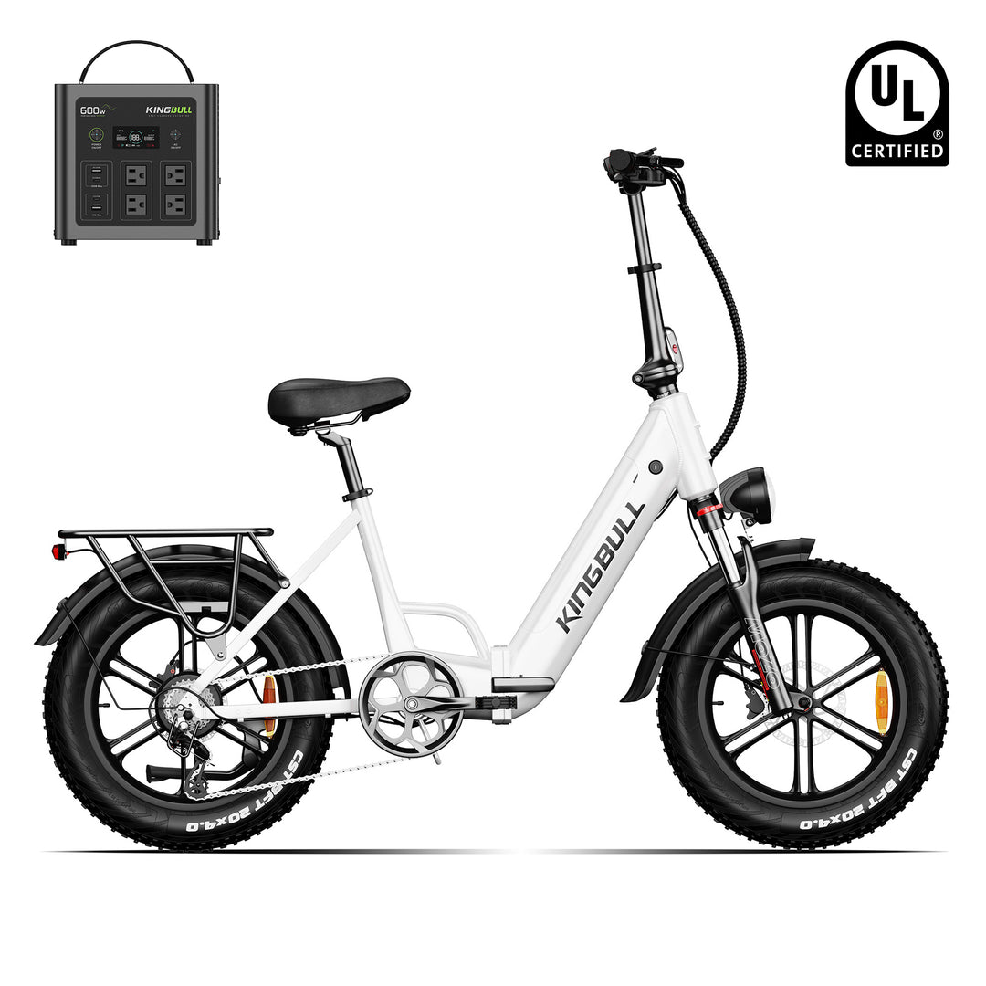 Kingbull Literider 2.0 All Terrain Fat Tire Folding Electric Bike with power station