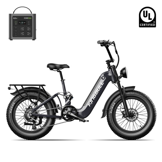 Jumper Go | 20" Full Suspension All Terrain Electric Bike with power station