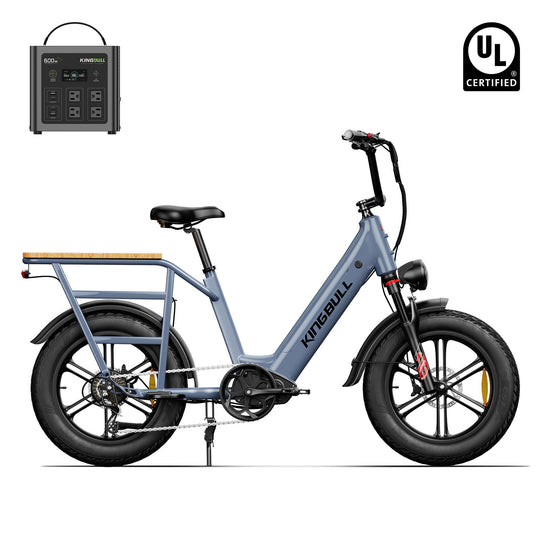 Kingbull Voyager 2.0 | Fat Tire Electric Cargo Bike with power station