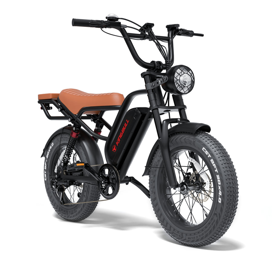 Kingbull Ranger | 1300W Peak Power Vintage Electric Moped Bike ...
