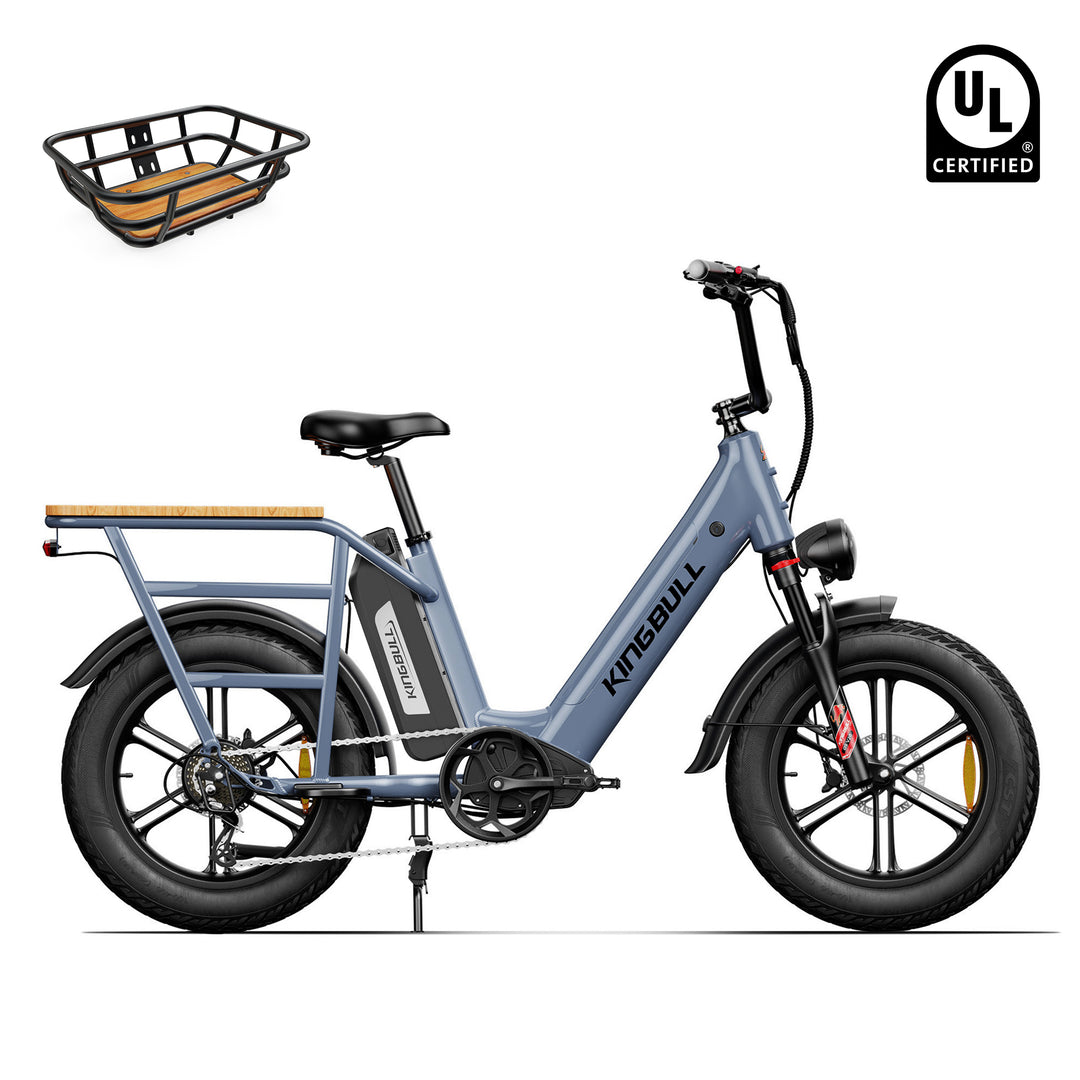 Kingbull Dual Battery Voyager 2.0| Long Range Cargo Electric Bike with front basket