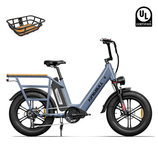 Kingbull Dual Battery Voyager 2.0| Long Range Cargo Electric Bike with front basket
