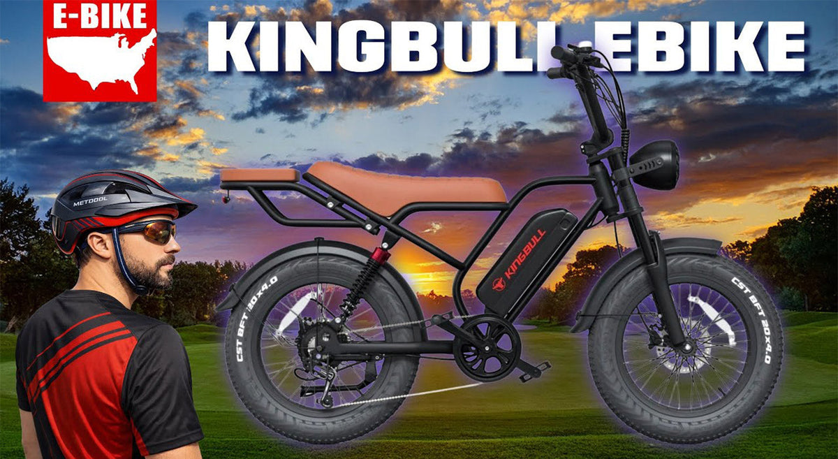 Kingbull Ranger Vintage Off Road Electric Bike - 864Wh (18Ah), Range: 80 Miles, 28 MPH, 750W Motor