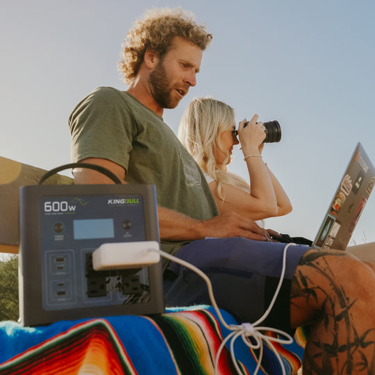 640Wh Kingbull Nextcore640 Power station powering laptops, phones, and camping gear off-grid