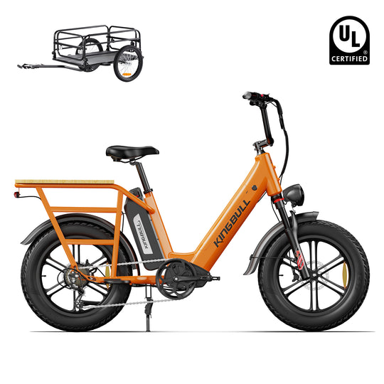 Kingbull Dual Battery Voyager 2.0| Long Range Cargo Electric Bike with trail