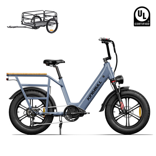 Kingbull Voyager 2.0 | Fat Tire Electric Cargo Bike with trail
