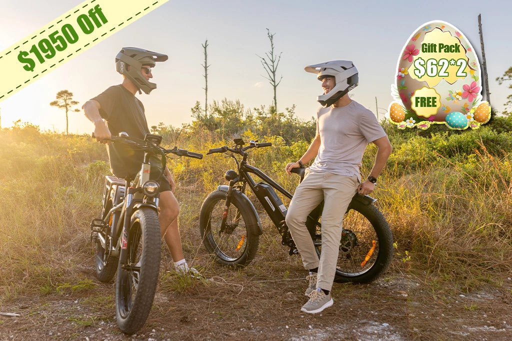 Easter Sale - Kingbull Hunter 2.0 off-road electric bikes bundle deal - $1950 discount with free gifts for two