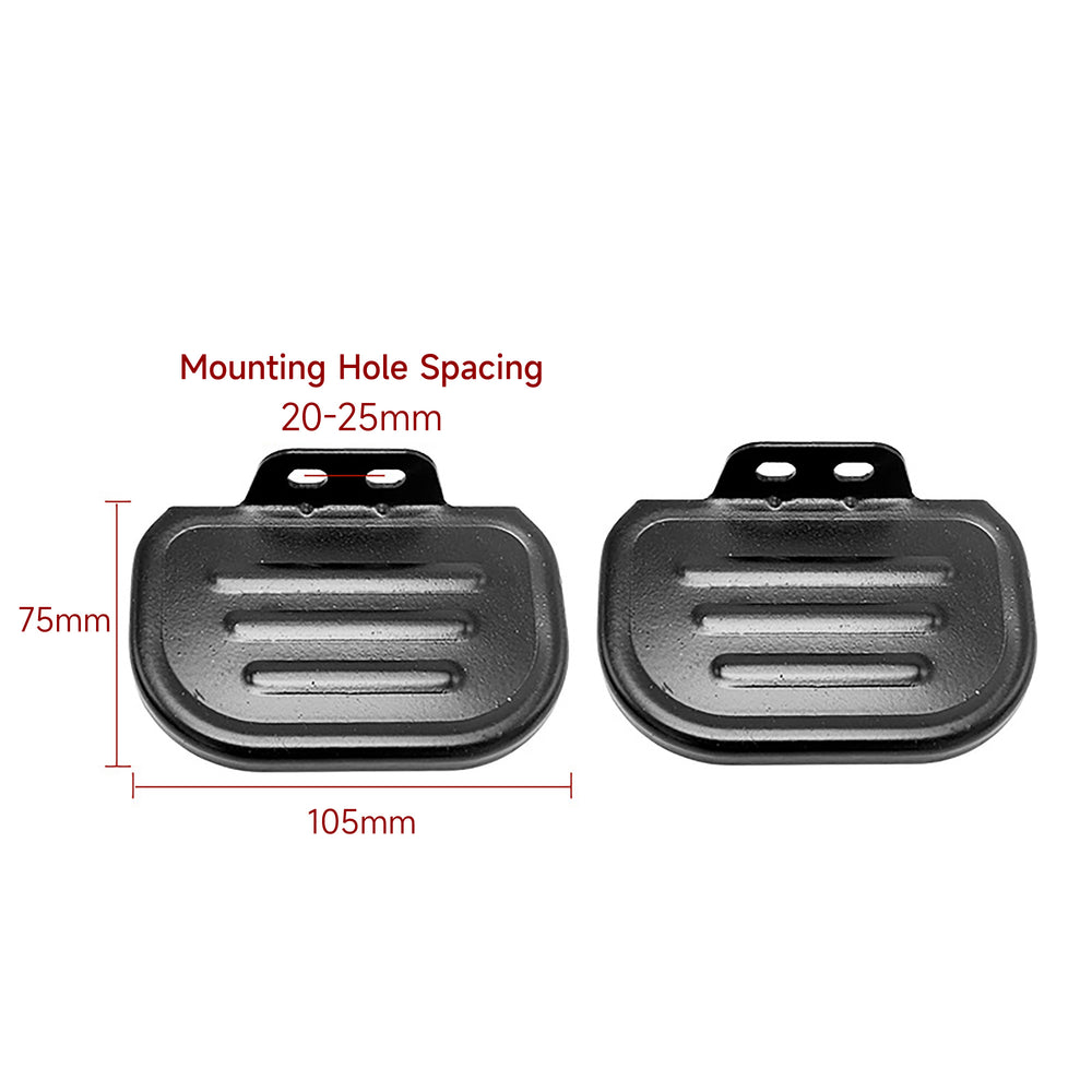 Rear seat footrest/passenger footrest Dimensional Drawing