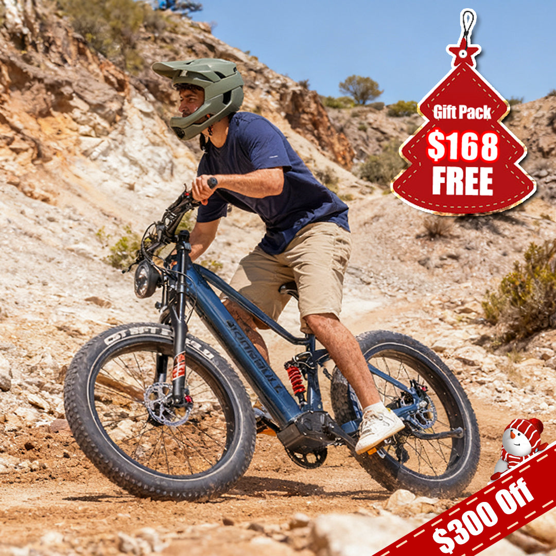 Kingbull blue Rover2.0 electric mountain bike $300 off with free $168 gift pack - trail riding
