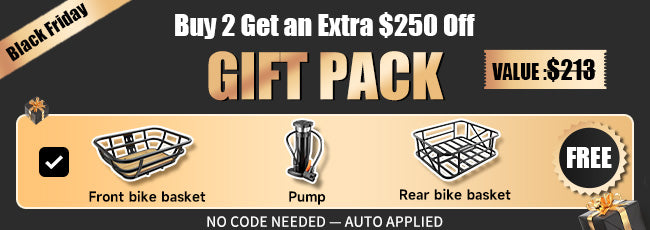 Black Friday Bike Sale - Buy 2 Get Extra $250 Off + Free Cycling Accessories Gift Pack Worth $213