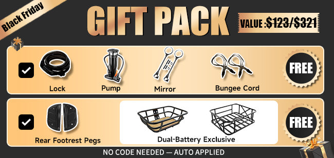 Black Friday Bike Sale - Buy 2 Get Extra $250 Off + Free Cycling Accessories Gift Pack Worth $123 or $321