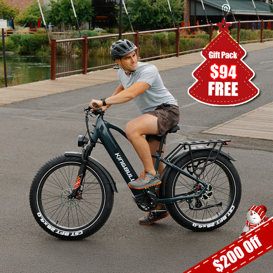 Kingbull gray discover 2.0 Premium Off-road & City Electric Bike $200 off with a free $94 gift pack