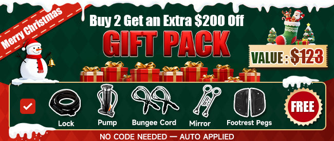Merry Christma Bike Sale - Buy 2 Get Extra $200 Off + Free Cycling Accessories Gift Pack Worth $123 or $222